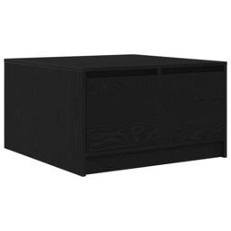 Berkfield Home Decorative Coffee Table with Drawers Black Oak 70.5x70x40 cm - thumbnail 8