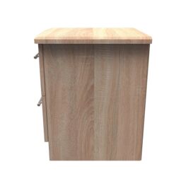 Ready Assembled 2 U Carlton 2 Drawer Bedside Cabinet (Ready Assembled) in Light Oak - Size: Small - thumbnail 3
