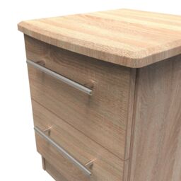Ready Assembled 2 U Carlton 2 Drawer Bedside Cabinet (Ready Assembled) in Light Oak - Size: Small - thumbnail 5