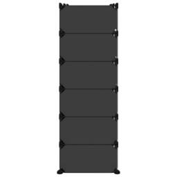 Berkfield Home Shoe Rack Black 94.5x36.5x106 cm PP - thumbnail 4