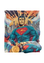 Warner Bros. Jappy Agoncillo Superman Silky Touch Super Soft Throw Blanket 152 X 127 cm in White - thumbnail 2