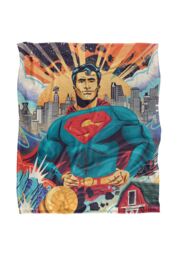 Warner Bros. Jappy Agoncillo Superman Silky Touch Super Soft Throw Blanket 152 X 127 cm in White - thumbnail 1