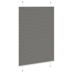 Berkfield Home Pleated Blind Anthracite 90x100 cm Fabric Width 89.4 cm Polyester in Black - thumbnail 3