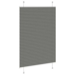 Berkfield Home Pleated Blind Anthracite 90x100 cm Fabric Width 89.4 cm Polyester in Black - thumbnail 4