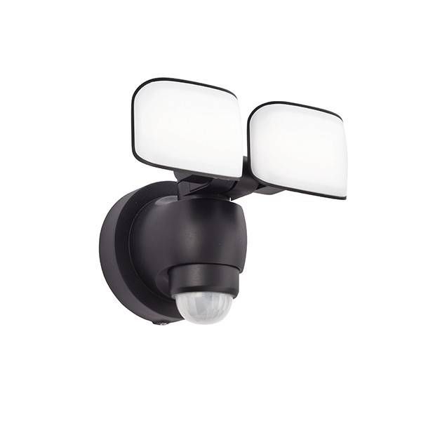 Netlighting Sentinel Integrated LED Outdoor Wall Light Matt Black Frosted IP44 - image 1