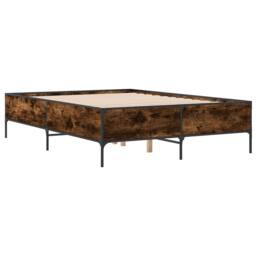 Berkfield Home Bed Frame without Mattress Smoked Oak 120x200 cm in Brown - Size: Small Double - thumbnail 6