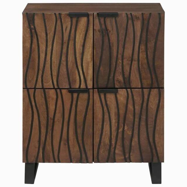 Berkfield Home Media Storage Cabinets & Racks Brown 60 x 33.5 x 75 cm - image 1