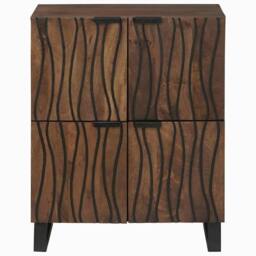 Berkfield Home Media Storage Cabinets & Racks Brown 60 x 33.5 x 75 cm - thumbnail 1