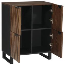 Berkfield Home Media Storage Cabinets & Racks Brown 60 x 33.5 x 75 cm - thumbnail 3