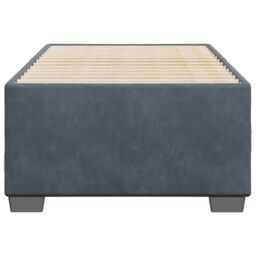 Berkfield Home Bed Frame without Mattress Dark Grey 90x190 cm Single Velvet - thumbnail 4