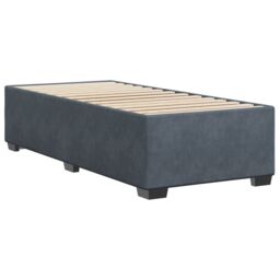 Berkfield Home Bed Frame without Mattress Dark Grey 90x190 cm Single Velvet - thumbnail 3