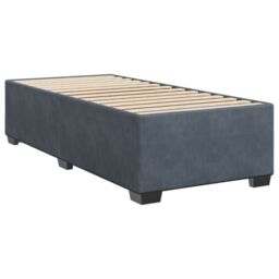 Berkfield Home Bed Frame without Mattress Dark Grey 90x190 cm Single Velvet - thumbnail 6