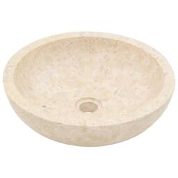 Berkfield Home Sink 40x12 cm Marble Cream - thumbnail 4