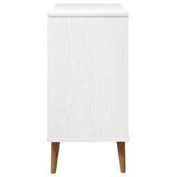 Berkfield Home Drawer Cabinet MOLDE White 80x40x80 cm Solid Wood Pine - Size: 80 x 40 x 80 cm - thumbnail 6