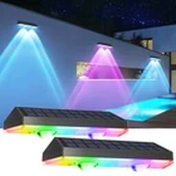 EONLION 2X Solar Powered Door Fence Wall Lights LED Garden Lamp - thumbnail 1