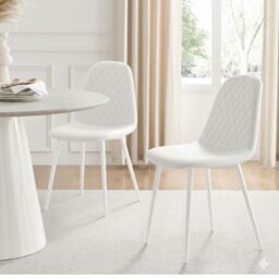 KOSY KOALA Dining Table & 4 Chairs Oak Effect Table With 4 White Chairs Dining Room Furniture in Brown - thumbnail 3