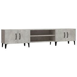 Berkfield Home TV Cabinet Concrete Grey 180x31.5x40 cm Engineered Wood - thumbnail 2