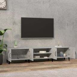 Berkfield Home TV Cabinet Concrete Grey 180x31.5x40 cm Engineered Wood - thumbnail 3