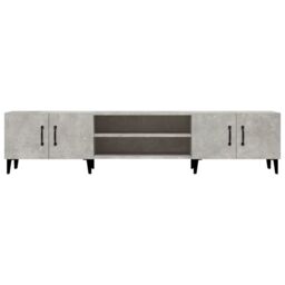 Berkfield Home TV Cabinet Concrete Grey 180x31.5x40 cm Engineered Wood - thumbnail 6