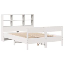 Berkfield Home Bookcase Bed without Mattress White 160x200cm Solid Wood Pine - Size: 160x200 cm - thumbnail 3