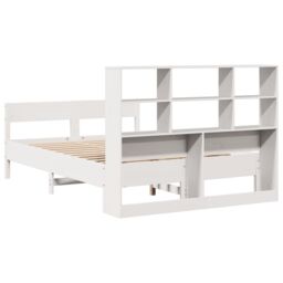 Berkfield Home Bookcase Bed without Mattress White 160x200cm Solid Wood Pine - Size: 160x200 cm - thumbnail 6