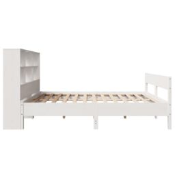 Berkfield Home Bookcase Bed without Mattress White 160x200cm Solid Wood Pine - Size: 160x200 cm - thumbnail 5