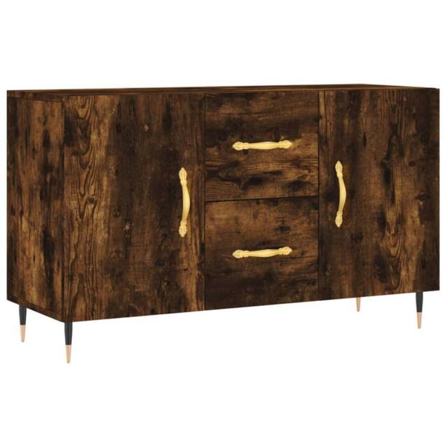 Berkfield Home Sideboard Smoked Oak 100x36x60 cm Engineered Wood in Brown - Size: 100 x 36 x 60 cm - image 1