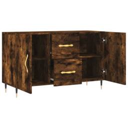 Berkfield Home Sideboard Smoked Oak 100x36x60 cm Engineered Wood in Brown - Size: 100 x 36 x 60 cm - thumbnail 5