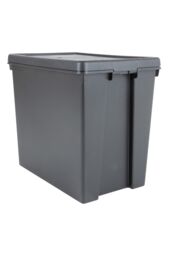 Wham Bam 2 x 92L Stackable Plastic Storage Box & Lid in Black - thumbnail 2