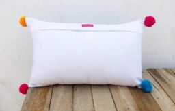 Harfi Women's Chevron White Pillow Cover With Zig Zag Embroidery - thumbnail 2