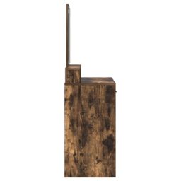 Berkfield Home Dressing Table with Drawers - Smoked Oak, 100x41x140 cm in Brown - Size: 100 x 41 x 140 cm - thumbnail 7