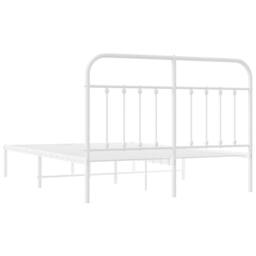 Berkfield Home Metal Bed Frame with Headboard White 150x200 cm King Size - thumbnail 9