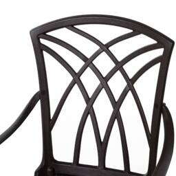 STILVORA Garden Dining Set for 4 with Cast Aluminium Frame in Brown - thumbnail 7