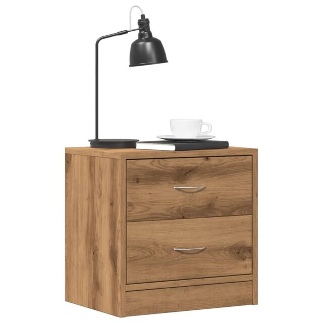 Berkfield Home Bedside Cabinets 2 pcs Artisian Oak 40x30x40 cm Engineered Wood in Brown - Size: 40 x 30 x 40 cm - image 1