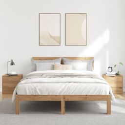 Berkfield Home Bedside Cabinets 2 pcs Artisian Oak 40x30x40 cm Engineered Wood in Brown - Size: 40 x 30 x 40 cm - thumbnail 3