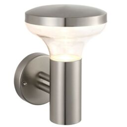 Loops IP44 Outdoor LED Lamp Stainless Steel Wall Light Modern Porch Vase Cool White - thumbnail 3