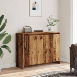 Berkfield Home Sideboard Old Wood 102x33x75 cm Engineered Wood in Brown - Size: 102 x 33 x 75 cm - thumbnail 3