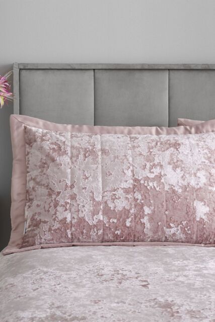 Catherine Lansfield 'Crushed Velvet' Pillowsham Pair in Pink - image 1