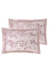 Catherine Lansfield 'Crushed Velvet' Pillowsham Pair in Pink - thumbnail 3