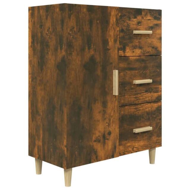 Berkfield Home Sideboard Smoked Oak 69.5x34x90 cm Engineered Wood in Brown - image 1