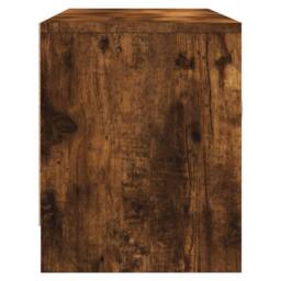 Berkfield Home TV Cabinet Smoked Oak 102x30x37.5 cm Engineered Wood in Brown - thumbnail 7
