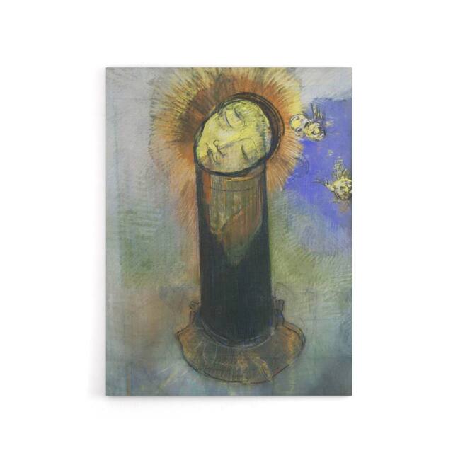 "Artery8 Head of John the Baptist on Pillar Redon Vintage Canvas Wall Art - Size: W24"" x H32""" - image 1