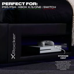 "X Rocker Cerberus Twist TV Bed with Underbed Storage, up to 40"" TV with Mattress in Dark Red - Size: Single" - thumbnail 3