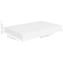 Berkfield Home Durable Floating Wall Shelves 4 pcs White 40x23x3.8 cm MDF - thumbnail 8