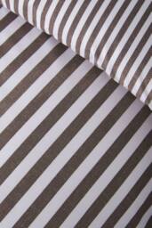 Catherine Lansfield 'Epping Textured Stripe' Reversible Duvet Cover Set in Chocolate - Size: Super King - thumbnail 4