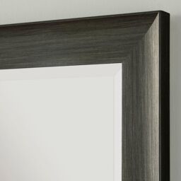 Yearn Mirrors Charcoal Grey Scooped Framed Mirror 129.5x45.5cm - Size: 129.5x45.5 cm - thumbnail 2