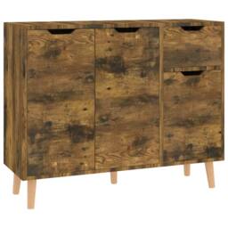 Berkfield Home Sideboard Smoked Oak 90x30x72 cm Engineered Wood in Brown - Size: 90 x 30 x 72 cm - thumbnail 1