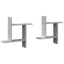 Berkfield Home Wall Shelves 2 pcs Concrete Grey 50x12x50 cm Engineered Wood - Size: 50 x 12 x 50 cm - thumbnail 6