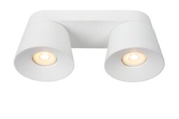 Lucide 'TRIGONO' Dimmable Stylish Tiltable Twin Ceiling Spotlight 2xGU10 in White - thumbnail 1