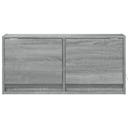 Berkfield Home TV Wall Cabinet with LED Lights Grey Sonoma 80x31x35 cm - Size: 80 x 31 x 35 cm - thumbnail 6